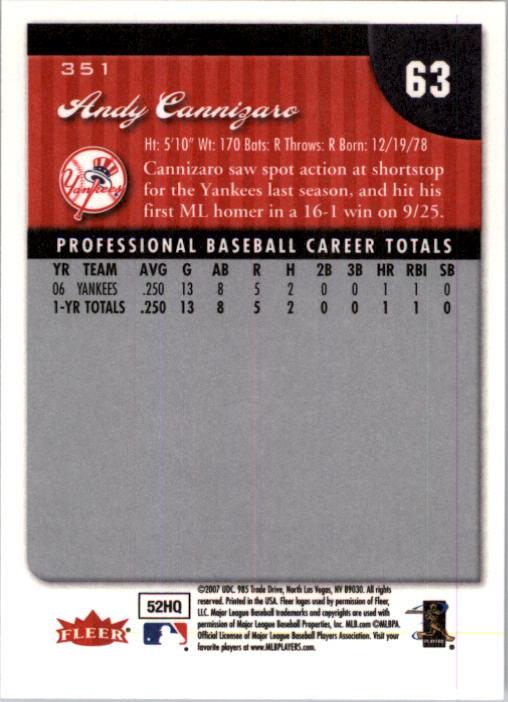A1724- 2007 Fleer Baseball Cards 251-400 +Inserts -You Pick- 15+ FREE US SHIP - Picture 199 of 327