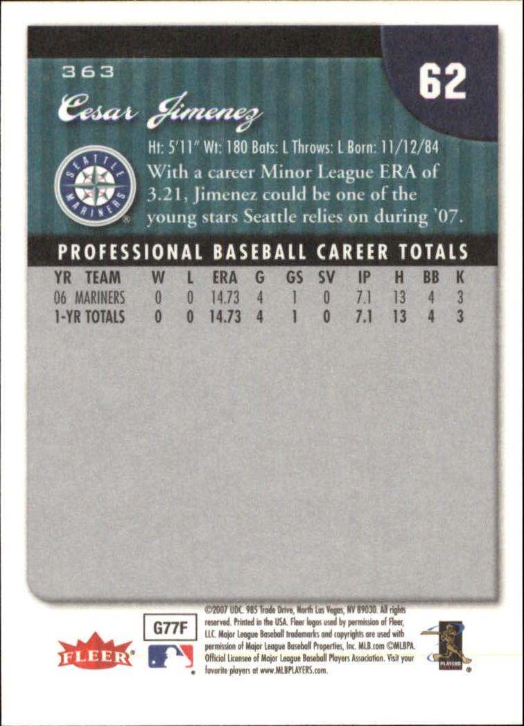 A1724- 2007 Fleer Baseball Cards 251-400 +Inserts -You Pick- 15+ FREE US SHIP - Picture 223 of 327