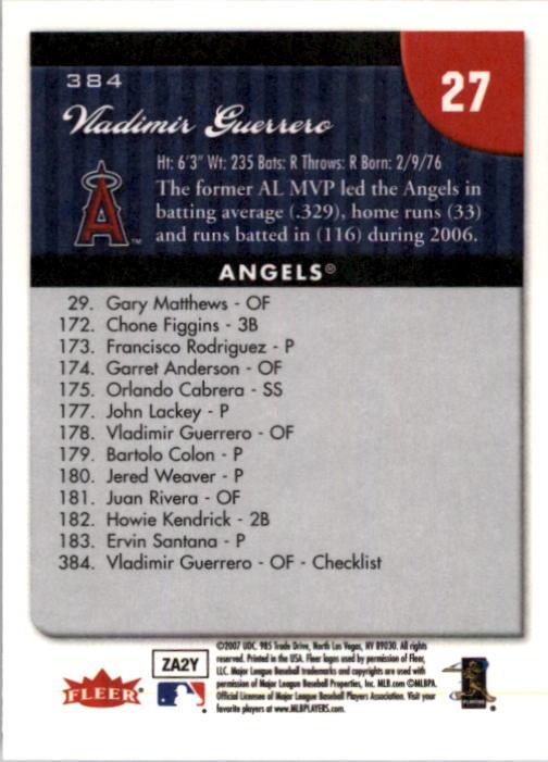 A1724- 2007 Fleer Baseball Cards 251-400 +Inserts -You Pick- 15+ FREE US SHIP - Picture 261 of 327