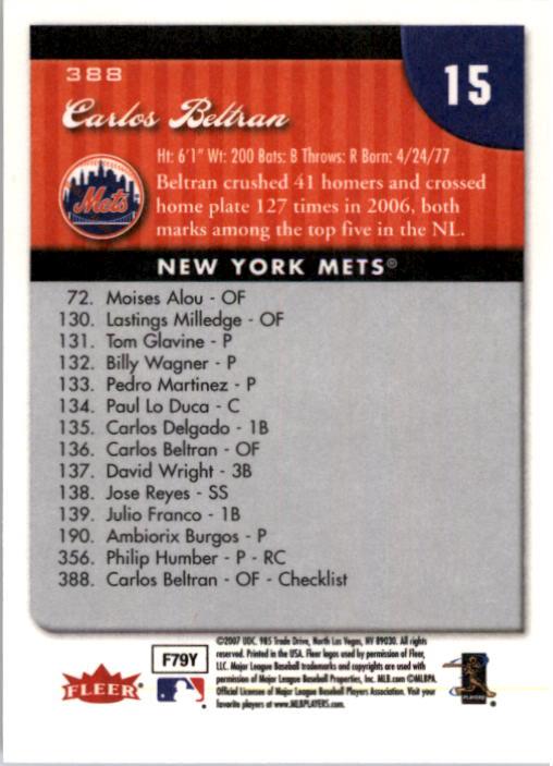 A1724- 2007 Fleer Baseball Cards 251-400 +Inserts -You Pick- 15+ FREE US SHIP - Picture 269 of 327