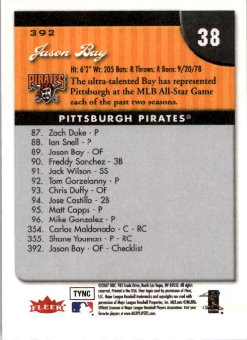 A1724- 2007 Fleer Baseball Cards 251-400 +Inserts -You Pick- 15+ FREE US SHIP - Picture 277 of 327