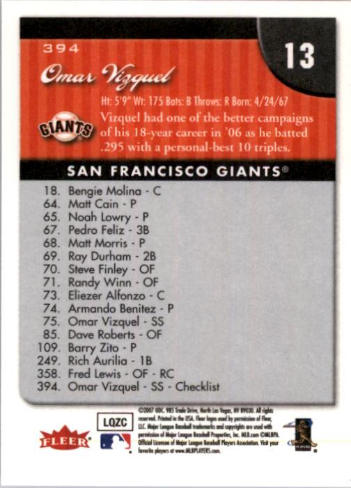 A1724- 2007 Fleer Baseball Cards 251-400 +Inserts -You Pick- 15+ FREE US SHIP - Picture 281 of 327