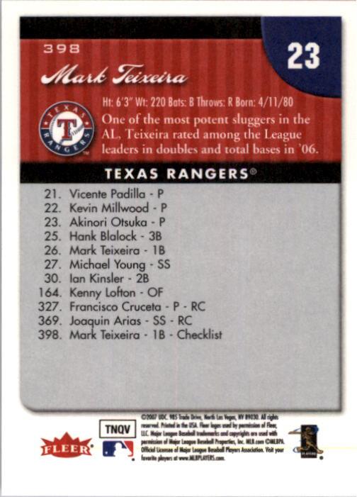 A1724- 2007 Fleer Baseball Cards 251-400 +Inserts -You Pick- 15+ FREE US SHIP - Picture 289 of 327