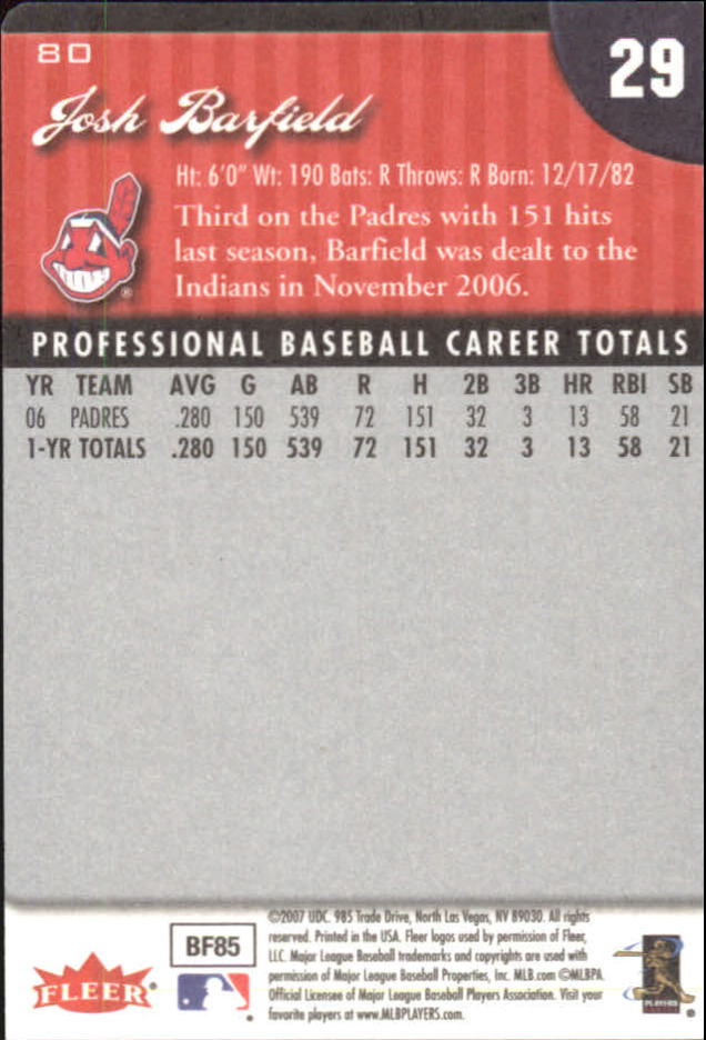 2007 Fleer Baseball "Mini Die Cuts" Parallel Cards - Picture 14 of 54