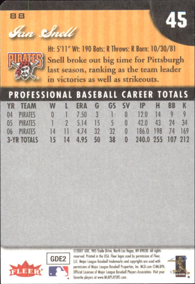 2007 Fleer Baseball "Mini Die Cuts" Parallel Cards - Picture 18 of 54