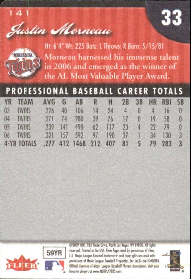 2007 Fleer Baseball "Mini Die Cuts" Parallel Cards - Picture 28 of 54