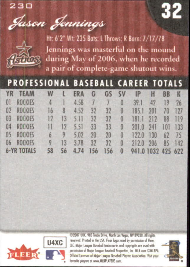 2007 Fleer Baseball "Mini Die Cuts" Parallel Cards - Picture 42 of 54