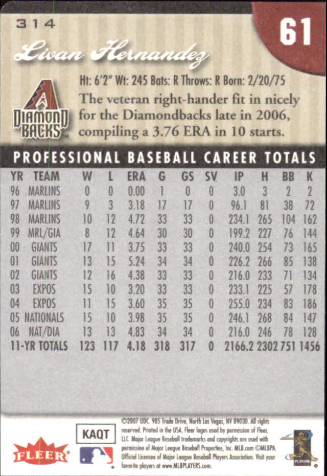 2007 Fleer Baseball "Mini Die Cuts" Parallel Cards - Picture 50 of 54