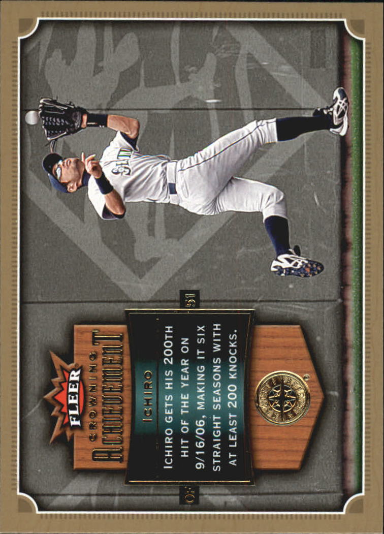 2007 Fleer Baseball "Crowning Achievement" Insert Cards - Picture 8 of 21