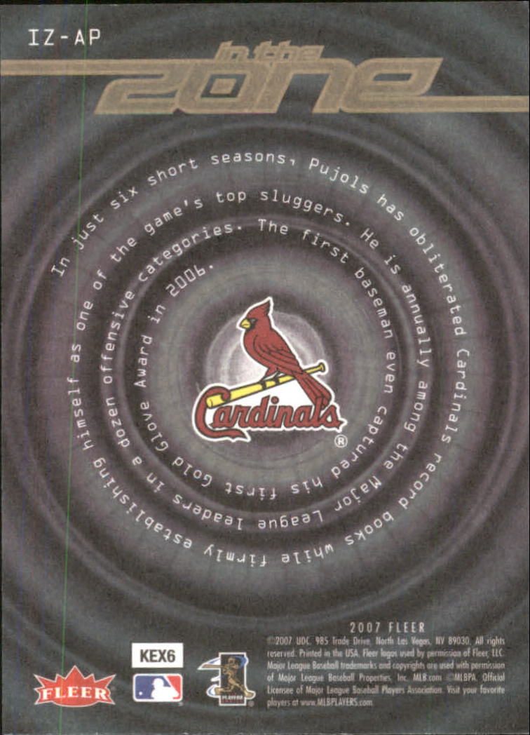2007 Fleer Baseball "In the Zone" Insert Cards - Picture 3 of 13