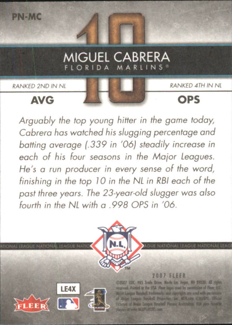2007 Fleer Baseball "Perfect 10" Insert Cards - Picture 13 of 19