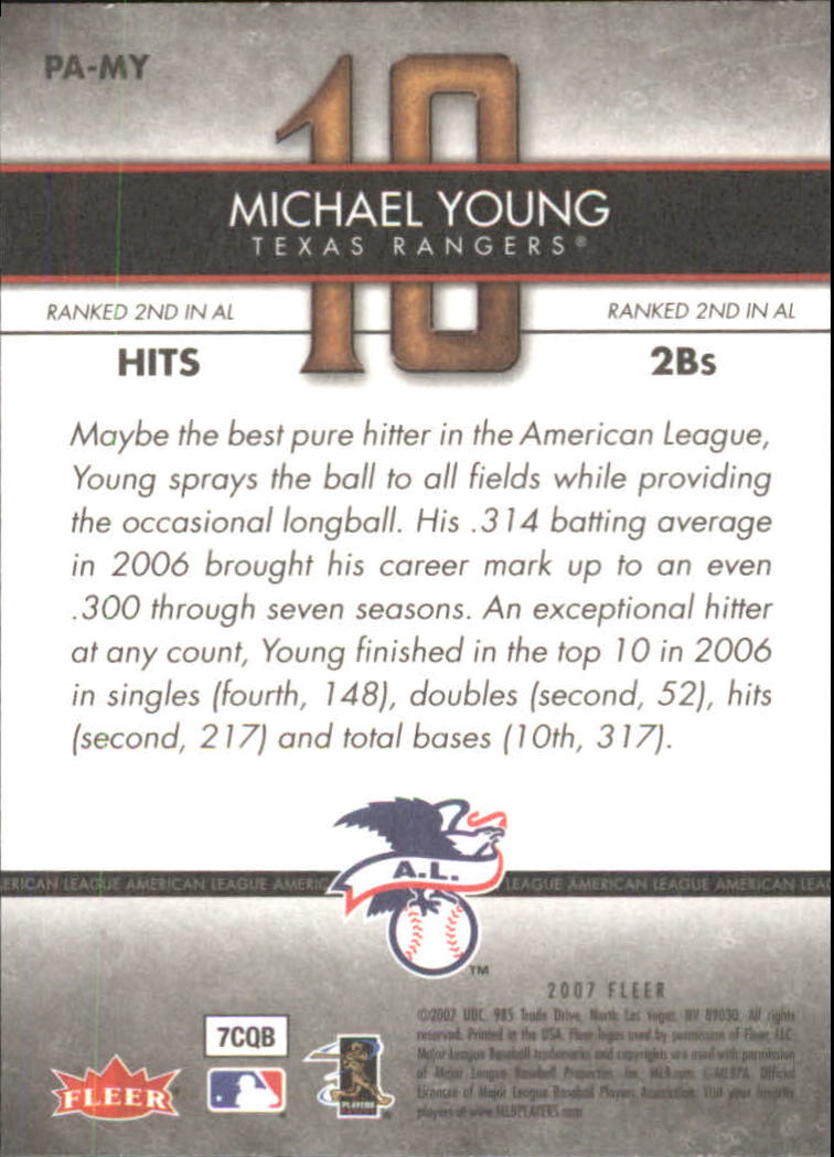 2007 Fleer Baseball "Perfect 10" Insert Cards - Picture 17 of 19