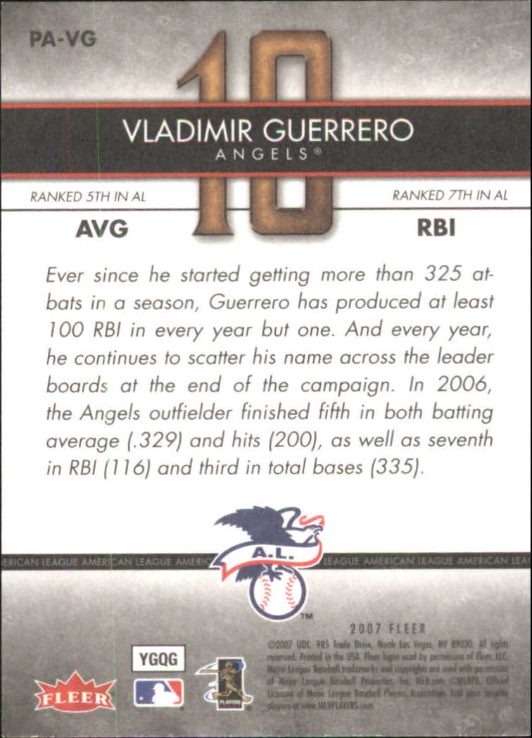 2007 Fleer Baseball "Perfect 10" Insert Cards - Picture 19 of 19