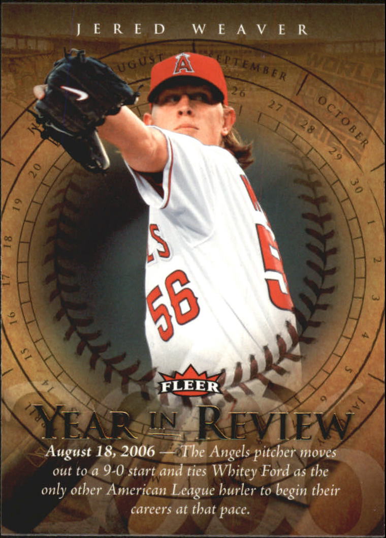2007 Fleer Year in Review #JW Jered Weaver