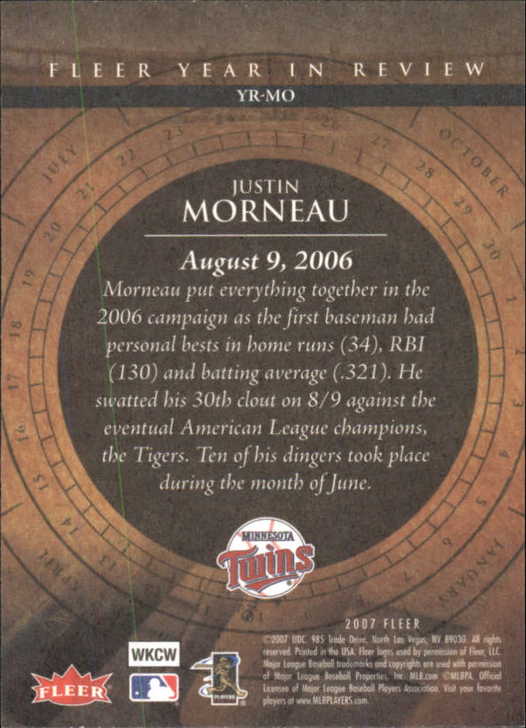 2007 Fleer Baseball "Year in Review" Insert Cards - Picture 17 of 21