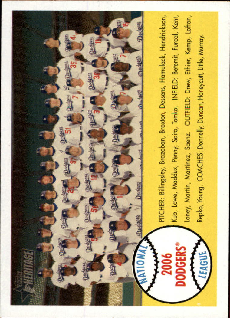 2007 Topps Heritage #71 Los Angeles Dodgers TC