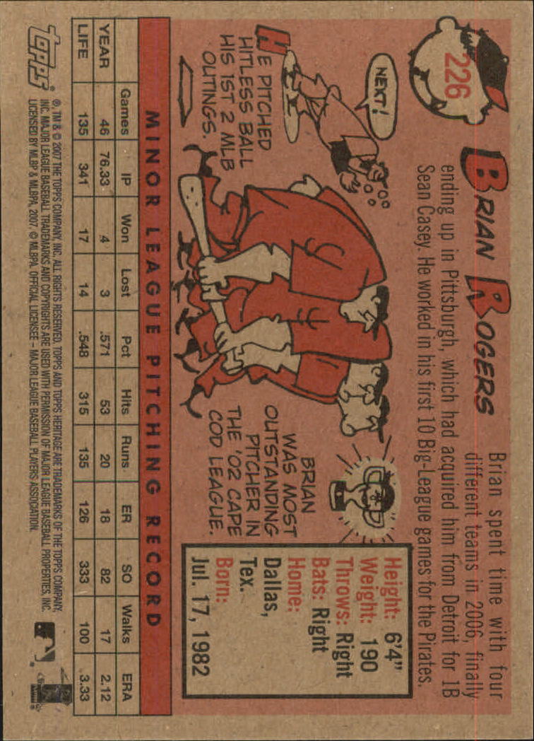 A2081- 2007 Topps Heritage BB #s 219-468 +Rookies -You Pick- 15+ FREE US SHIP - Picture 99 of 465