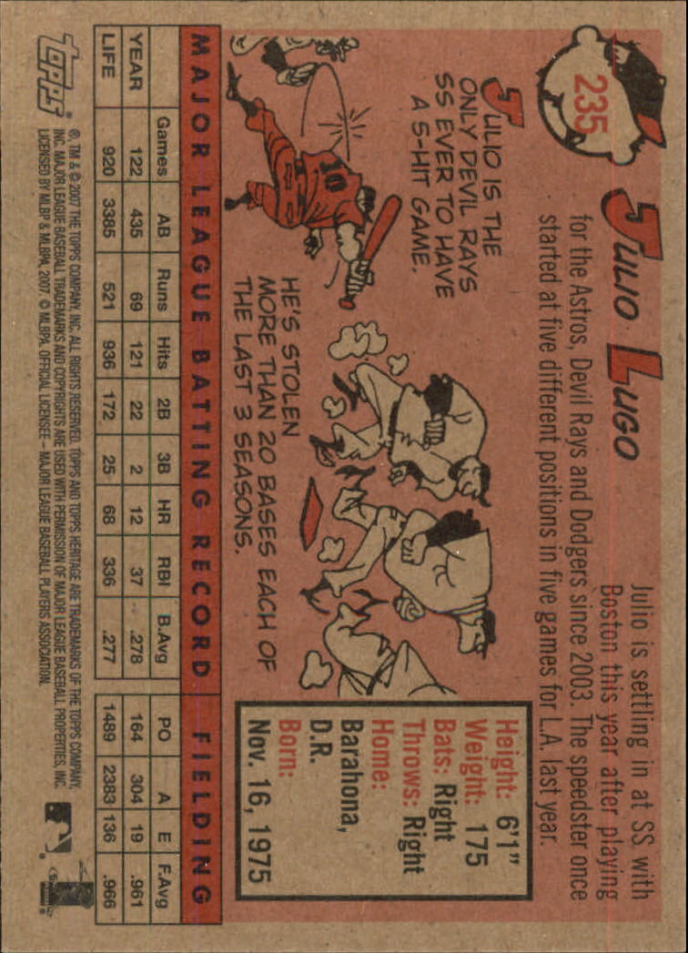 A2081- 2007 Topps Heritage BB #s 219-468 +Rookies -You Pick- 15+ FREE US SHIP - Picture 289 of 465