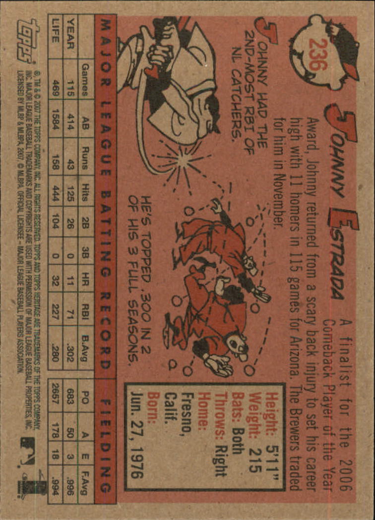 A2081- 2007 Topps Heritage BB #s 219-468 +Rookies -You Pick- 15+ FREE US SHIP - Picture 61 of 465