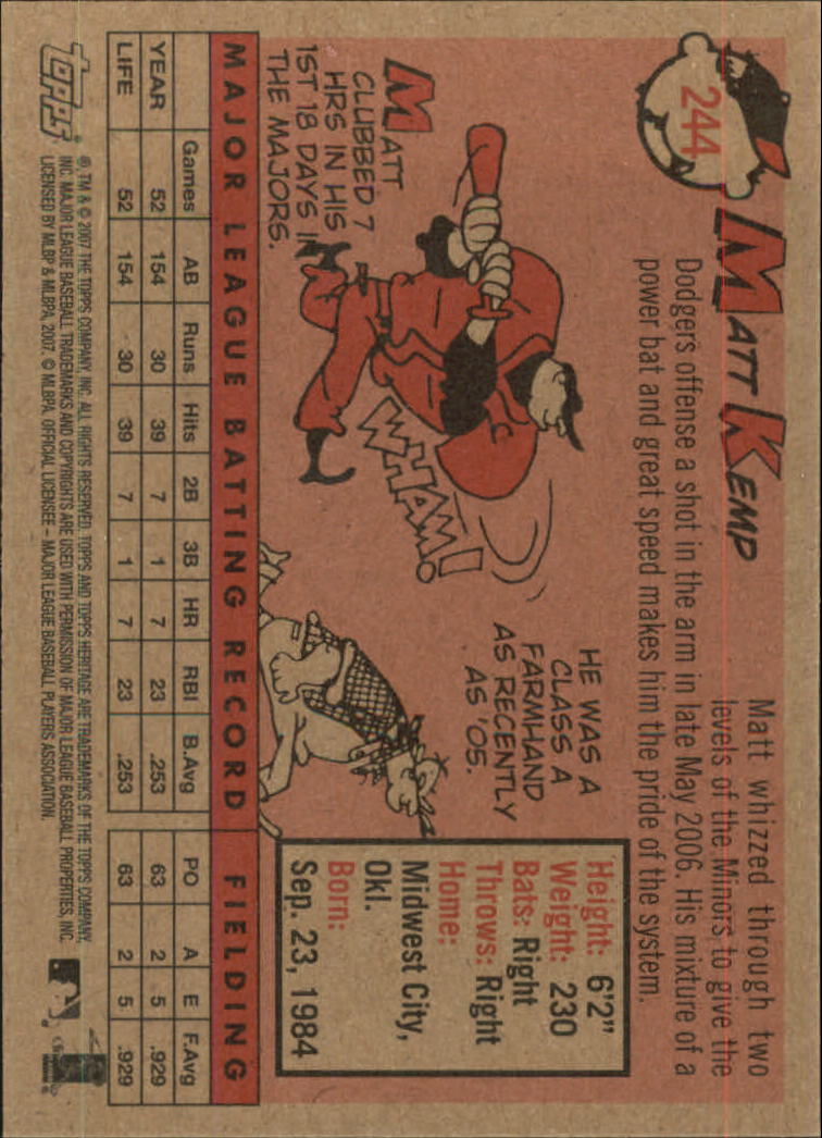 A2081- 2007 Topps Heritage BB #s 219-468 +Rookies -You Pick- 15+ FREE US SHIP - Picture 355 of 465