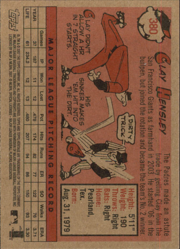 A2081- 2007 Topps Heritage BB #s 219-468 +Rookies -You Pick- 15+ FREE US SHIP - Picture 285 of 465