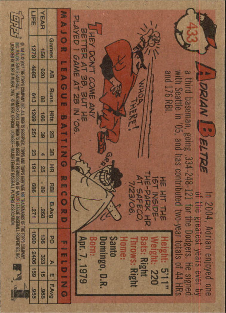 A2081- 2007 Topps Heritage BB #s 219-468 +Rookies -You Pick- 15+ FREE US SHIP - Picture 361 of 465