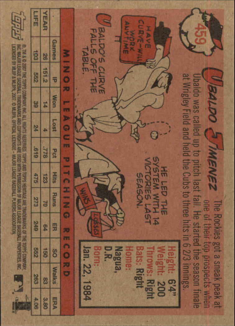 A2081- 2007 Topps Heritage BB #s 219-468 +Rookies -You Pick- 15+ FREE US SHIP - Picture 375 of 465