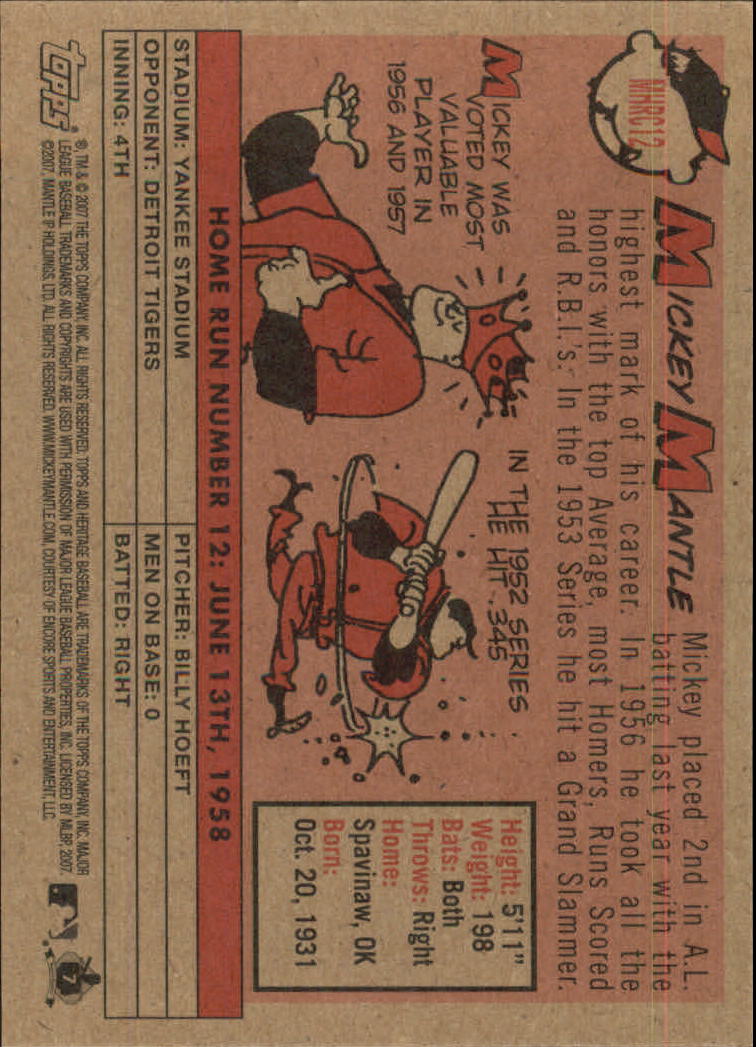 2007 Topps Heritage Baseball "Insert" Cards - Picture 7 of 85