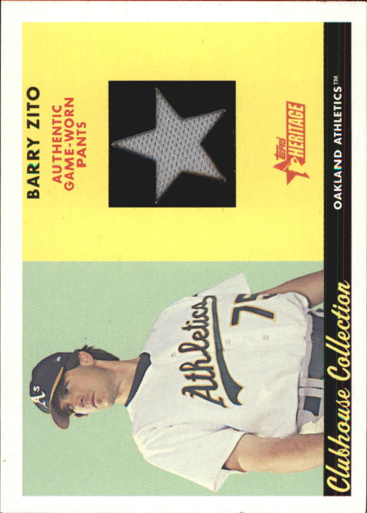 2007 Topps Heritage Clubhouse Collection Relics #BZ Barry Zito Pants D