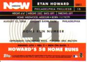 2007 Topps Generation Now #GN41 Ryan Howard back image