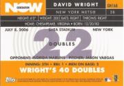 2007 Topps Generation Now #GN168 David Wright back image