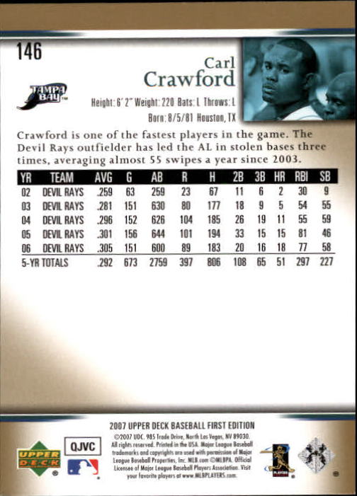 2007 Upper Deck First Edition Baseball Card Pick 134-300 - Picture 20 of 261