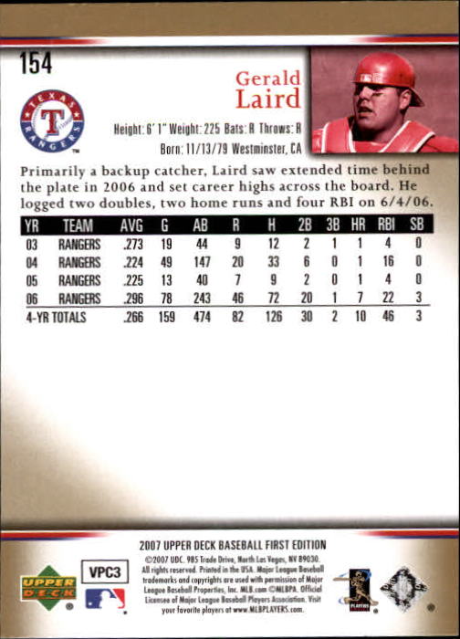 2007 Upper Deck First Edition Baseball Card Pick 134-300 - Picture 30 of 261