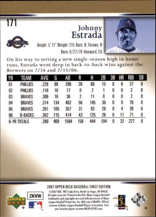 2007 Upper Deck First Edition Baseball Card Pick 134-300 - Picture 60 of 261