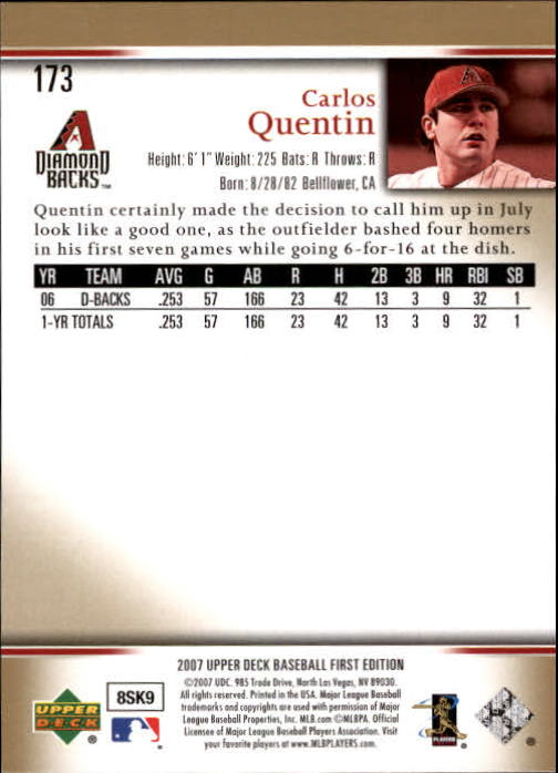 2007 Upper Deck First Edition Baseball Card Pick 134-300 - Picture 64 of 261