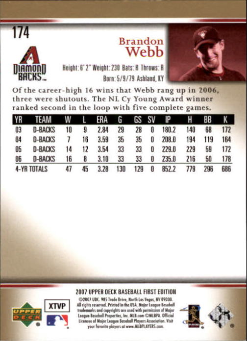 2007 Upper Deck First Edition Baseball Card Pick 134-300 - Picture 66 of 261