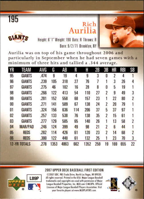 2007 Upper Deck First Edition Baseball Card Pick 134-300 - Picture 89 of 261