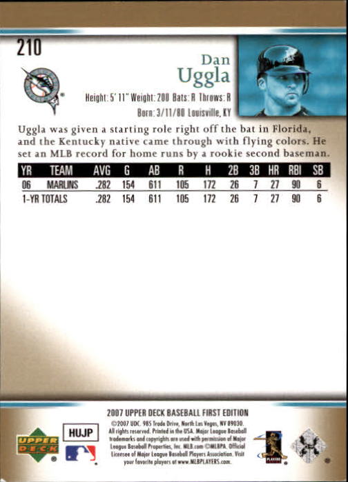 2007 Upper Deck First Edition Baseball Card Pick 134-300 - Picture 117 of 261