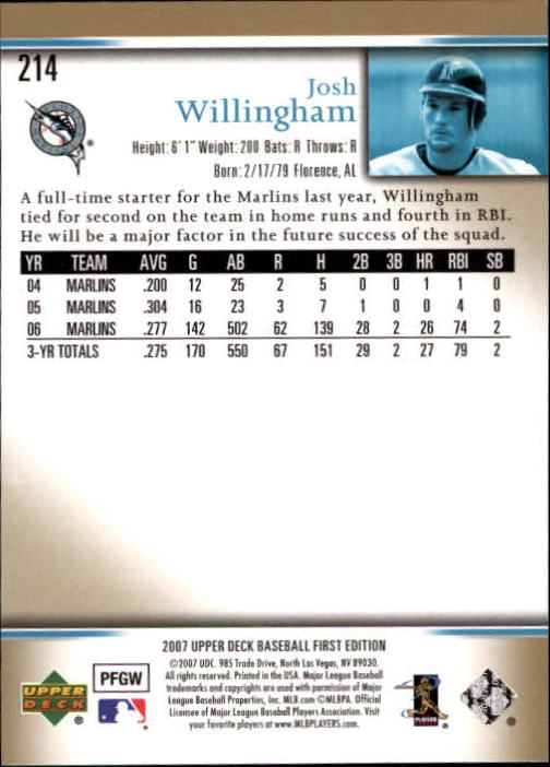 2007 Upper Deck First Edition Baseball Card Pick 134-300 - Picture 124 of 261