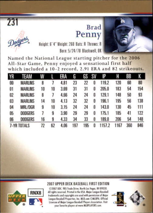 2007 Upper Deck First Edition Baseball Card Pick 134-300 - Picture 150 of 261