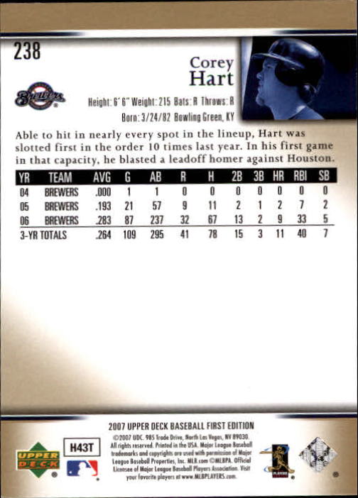 2007 Upper Deck First Edition Baseball Card Pick 134-300 - Picture 162 of 261