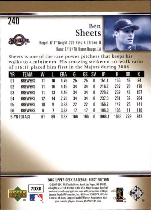 2007 Upper Deck First Edition Baseball Card Pick 134-300 - Picture 166 of 261