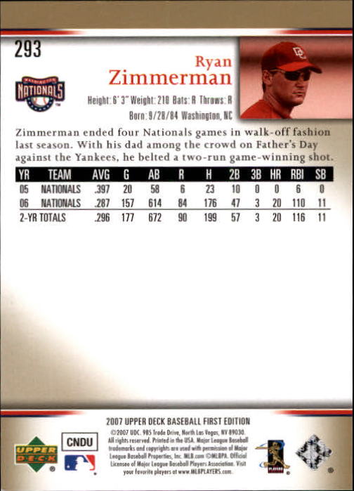 2007 Upper Deck First Edition Baseball Card Pick 134-300 - Picture 252 of 261