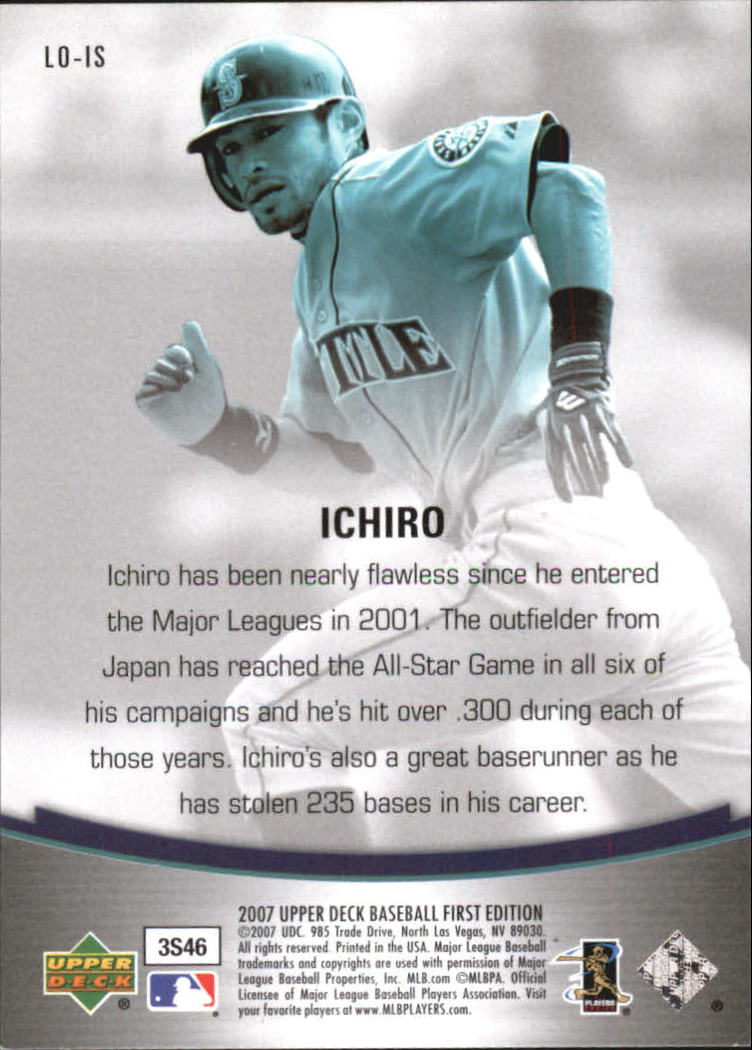 2007 Upper Deck First Edition Leading Off #IS Ichiro Suzuki back image