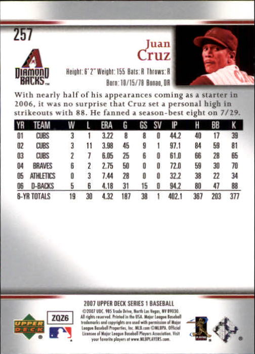 A1962- 2007 Upper Deck BB Card #s 251-500 +Rookies -You Pick- 15+ FREE US SHIP - Picture 173 of 495