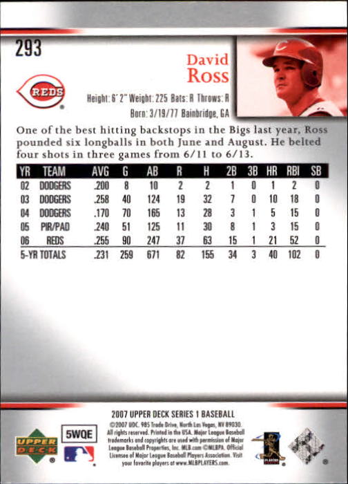 A1962- 2007 Upper Deck BB Card #s 251-500 +Rookies -You Pick- 15+ FREE US SHIP - Picture 231 of 495