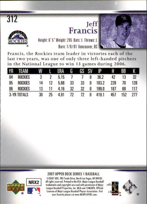 A1962- 2007 Upper Deck BB Card #s 251-500 +Rookies -You Pick- 15+ FREE US SHIP - Picture 263 of 495