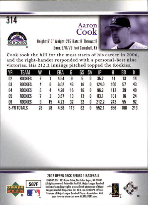 A1962- 2007 Upper Deck BB Card #s 251-500 +Rookies -You Pick- 15+ FREE US SHIP - Picture 267 of 495