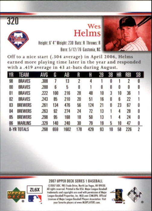 A1962- 2007 Upper Deck BB Card #s 251-500 +Rookies -You Pick- 15+ FREE US SHIP - Picture 273 of 495