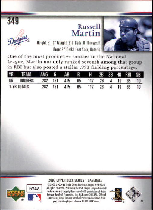 A1962- 2007 Upper Deck BB Card #s 251-500 +Rookies -You Pick- 15+ FREE US SHIP - Picture 313 of 495